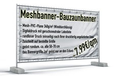 Meshbanner Werbeplane Bauzaunplane Werbebanner Digitaldruck Werbeplakat Druck
