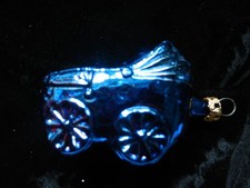 Kinderwagen, Weihnachten ,alter Christbaumschmuck , Glas ,60er Jahre