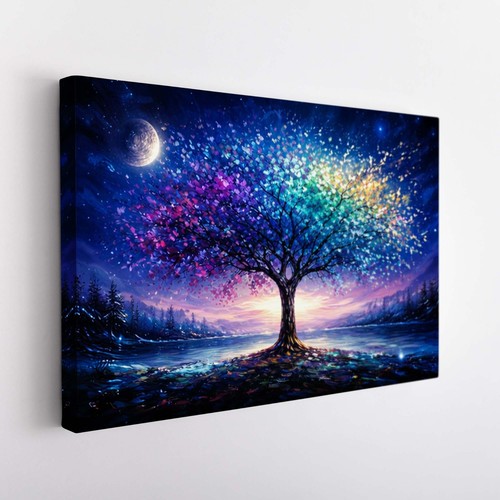 Mondschein baum leinwand - baum,
