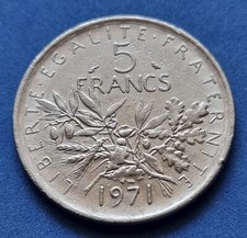 245(1) 5 Francs (Frankreich / Säerin) 1971 in ss-vz ............. von Berlin.007