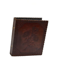 A-Minus-Ware Herbarium Aktenordner 2 Ring DIN A5 Echtleder Handmade Indien Blume