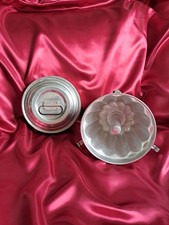 Alte Wasserbadform Nia Puddingform Backform mit Deckel Metall Aluminium Vintage