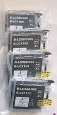 4 Druckerpatrone XL schwarz kompatibel für Brother LC980 LC985 LC1100 BK