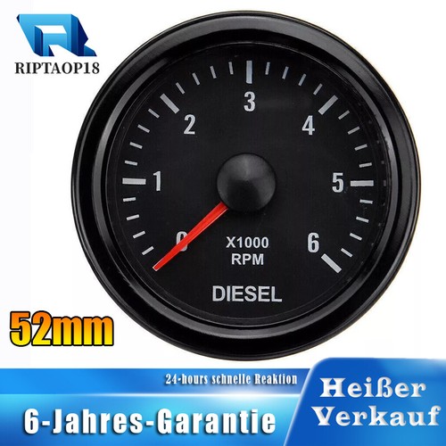 52mm drehzahlmesser 6000 - drehzahlmesser, 0-6000