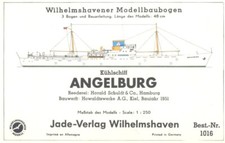 Wilhelmshavener Modellbaubogen 1016 Jade-Verlag - Kühlschiff Angelburg - 1:250