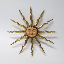 Sonne Strahlenkranz 30 cm Holzschnitzerei Edgar Schwer Oberammergau (113)