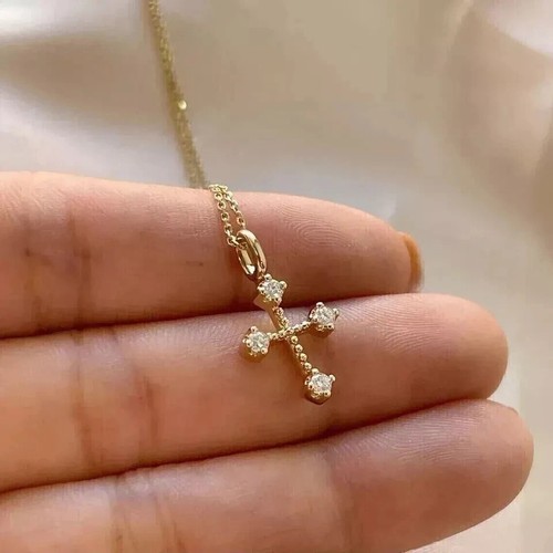 Damen kreuz anhänger 1ct - kreuz,