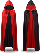 Vampir Umhang Schwarz Rot