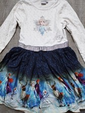 ❄️Disney Frozen II Eiskönigin Elsa Mädchen Kleid Gr.128,Glitzer,Schneeflocken❄️