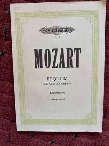 Mozart requiem klavierauszug - mozart,