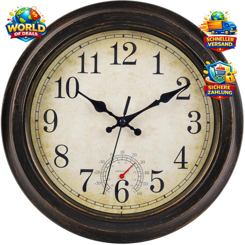 Outdoor wanduhr 30cm mit - outdoor,
