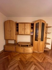 Schrankwand - Regalsystem in Buche massiv