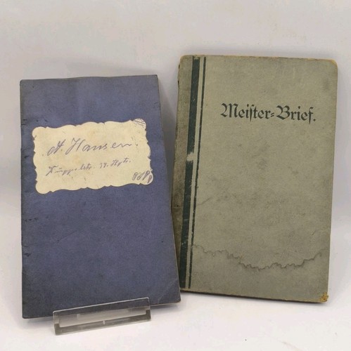 Meisterbrief und notizbuch - meisterbrief,