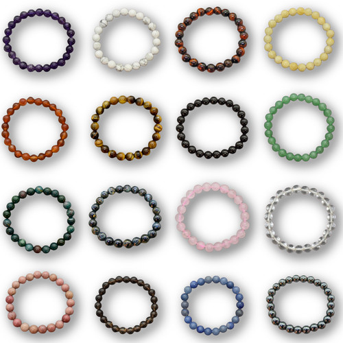 Edelstein kugelarmband 8mm - edelstein,