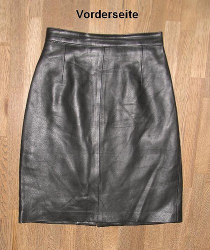 Black nappaleder knielanger - black,