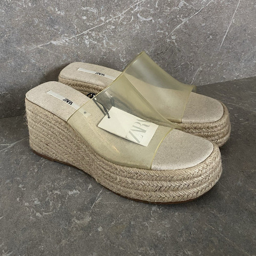 Zara damen plateau pantoletten - zara,