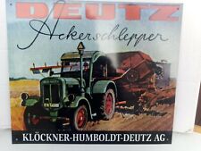 269 - Deutz Ackerschlepper, Klöckner - Humboldt - Deutz AG, Blechschild