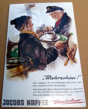 Jacobs Kaffee Kaptain  Schild Emailschild Emaille Emailleschild Schild Emaile