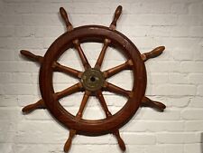 Originales Vintage Steuerrad XL Schiffs Steuer Maritimes Boot Lenkrad 100cm