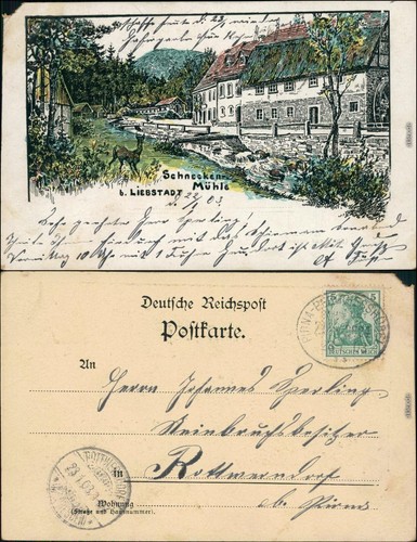 Ansichtskarte liebstadt - ansichtskarte,