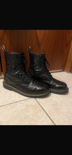 Martens lederstiefel - dr.,