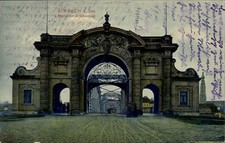 Ak Simbach am Inn Niederbayern, Bogenbrücke,  Menschen, 1910 - 4910129