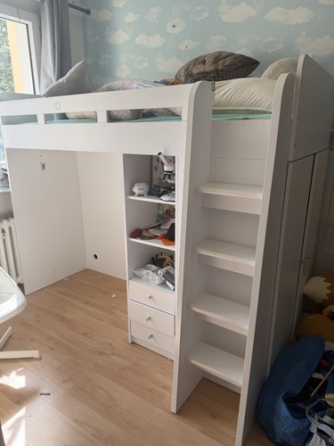 Hochbett mit schreibtisch und - hochbett,
