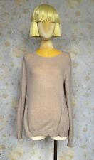Stefanel Cashmere Pullover Damen mit Reißverschluss Beige