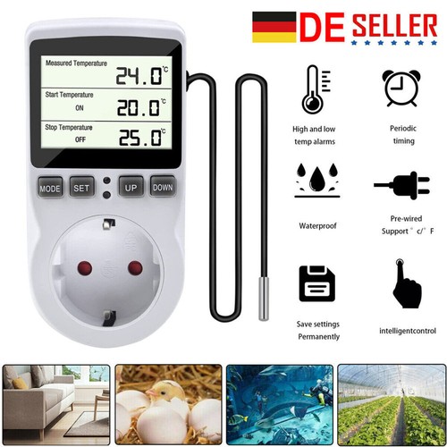 Digital led temperaturregler - led,