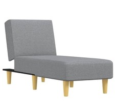 Chaiselongue Hellgrau Stoff 55