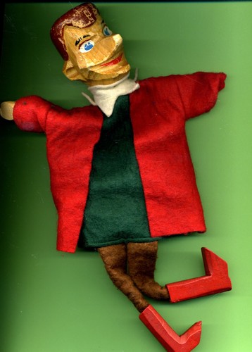 Holzspielpuppe--Kasperletheate