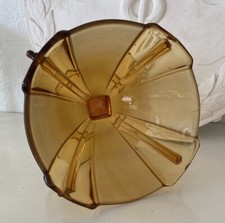 Art Deko  Glas Schale Amber