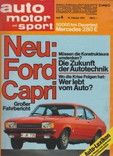 Auto,Motor und Sport AMS 04/74, BMW 525 GS-Tuning, Ford Capri II, Mercedes 280E