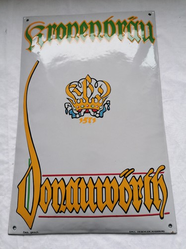 Original brauerei emailschild - original,