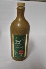 Alte Tonkrug Flasche der Firma DREXLER aus Arrach. Waldhimbeergeist 43%   LEER!