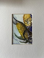 Aquarellgemälde Maiskolben
