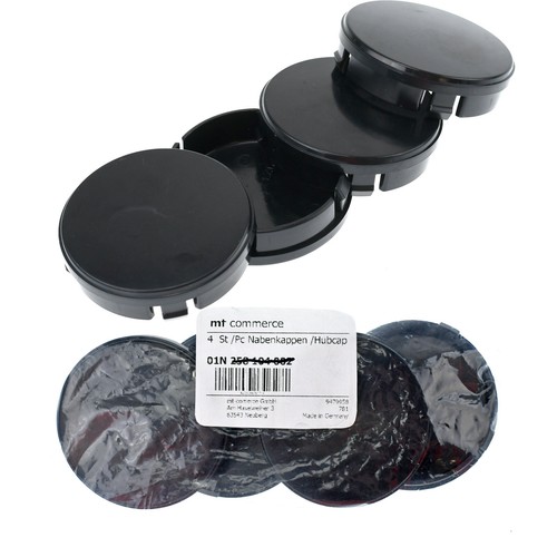 64mm nabenkappen schwarz - 4x,