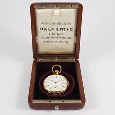 PATEK PHILIPPE Viertelrepetition 18ct komplizierte Taschenuhr mit PP Etui