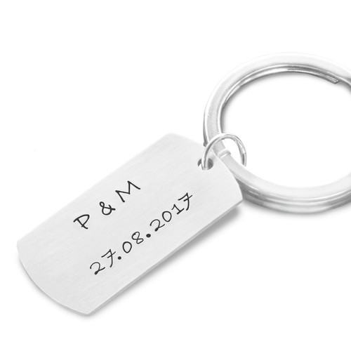 Schlüsselring gravur dog tag - gravur,