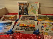 8 Ravensburger Puzzle, 1000 Teile, Puzzle Sammlung, Konvolut,Paket