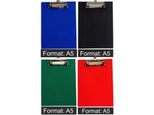 Klemmbrett DIN A5 Schreibunterlage Schreibbrett Klemmbretter Mappe, PVC, Karton
