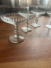 6 liebliche Likörgläser Eisbecher Eisglaser Mid Century Design Linsen Schliff