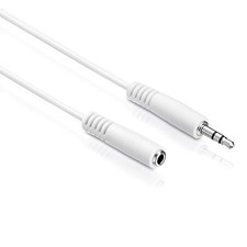 10m Stereo Klinken Verlängerung Kabel 3,5mm Audio Verlängerungskabel AUX weiß