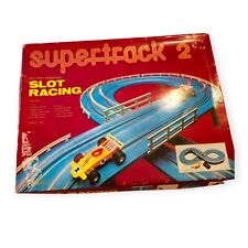 Vintage  SLOT CAR TRACK SET SuperTrack 2 Slot Racing Set