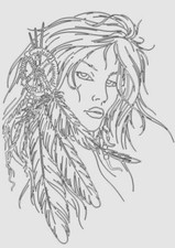 Sexy Indianer-Lady Aufkleber