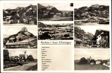 Ak Aschau im Chiemgau Oberbayern, Ortsansichten, Panoramen, Kirche - 4916430