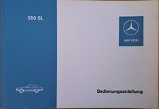 Original Mercedes-Benz Betriebsanleitung für 350 SL von 1971