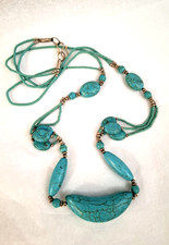 Lange Howlith / Türkis Kette