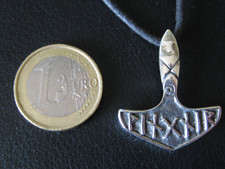 Thors Hammer 925 er Silber Ketten Anhänger nach Original Vorbild Mjölnir/ x211.2