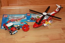 Lego City -  großes Feuerwehr Flugzeug & Auto, Figuren mit Anleitung Set 7206